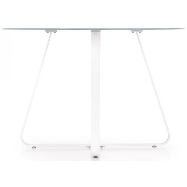 Raphael rundt spisebord 115 cm - Hvit (Glass) / Metall