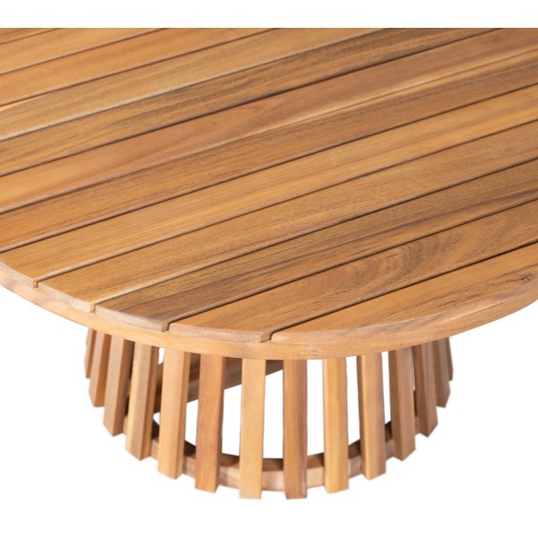 Brantevik rundt salongbord i FSC Acasia + Rengjringsspray for utembler