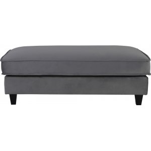 Fotskammel 122x86 cm m�rkegr� fl�yel - Brandy