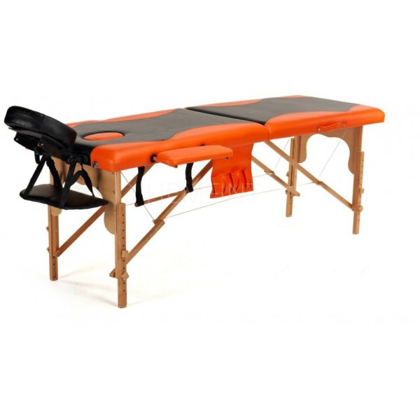 Massasjebenk med trebein - 2 soner - Tofarget