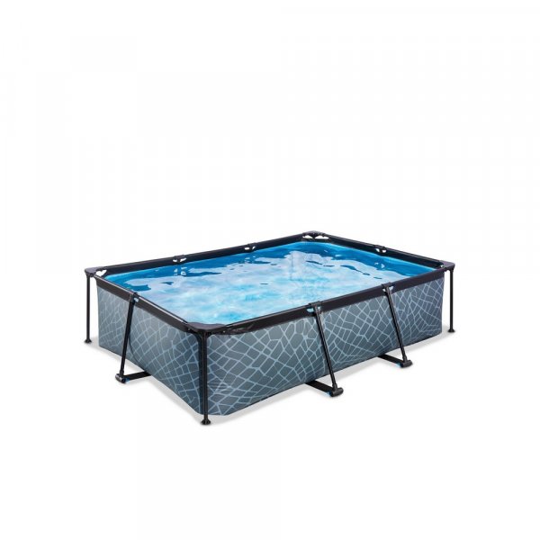 Basseng 220x150x65cm med filterpumpe - Gr