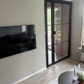 Kundebilde Industriell glassd�r med vindusseksjon - 128 x 208 cm - Venstrehengslet