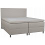 1 Seng med oppbevaring beige 160x200 cm