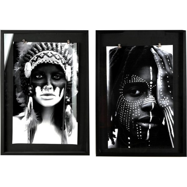 Malerier 2 stk 50x70 cm motiv Urfolk i Amerika