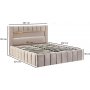 Sengeramme med LED-belysning 180x200 cm
