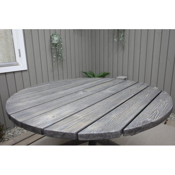 Scottsdale rundt utebord Ø112 cm - Grålasert + Tekstilimpregnering for utemøbler Scottsdale rundt utebord Ø112 cm - Grålasert + Tekstilimpregnering for utemøbler