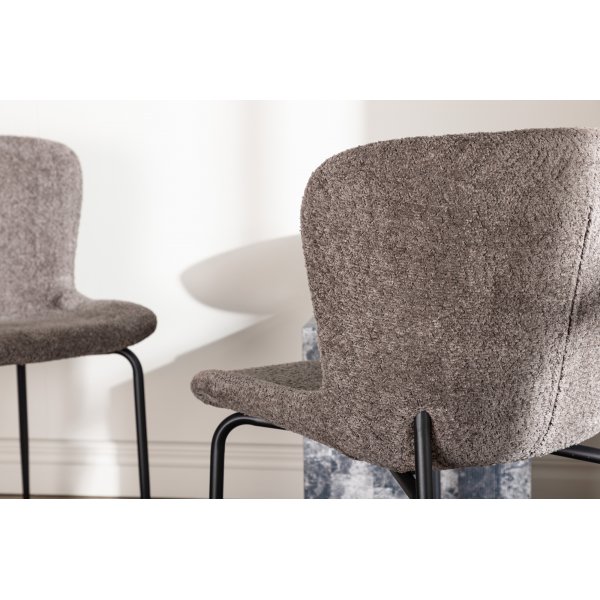 Modesto spisestol - Brun boucle