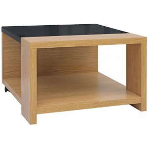Manilla sofabord 70 x 70 cm - Eik/svart (H�yglans)