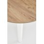 Rundt uttrekkbart spisebord eik/hvit 102-142 cm - Berivan