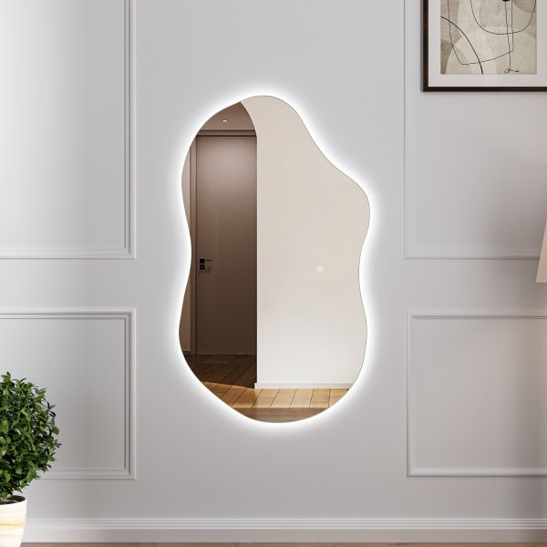 Helfigursspeil | 120x70cm | Veggmontert | LED-belysning med dimmer | Fiona Helfigursspeil | 120x70cm | Veggmontert | LED-belysning med dimmer | Fiona