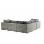 Loungegruppe gr� hj�rnesofa i kunstrotting - Amazon