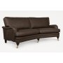 1 Sofa Howard London Premium 225 cm - Mørk gråbrun (imitert skinn)