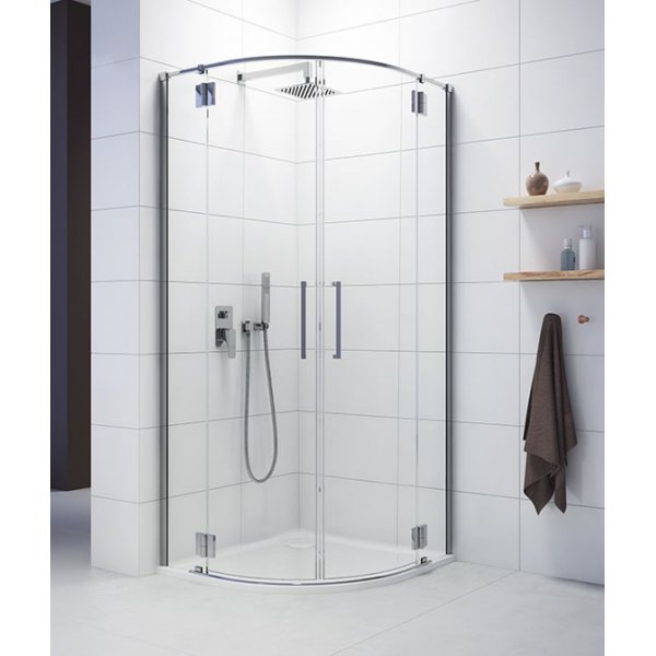 Space Line halvrundt dusjhjrne - 6 & 8 mm glass