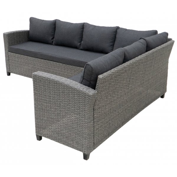 Tor utend�rs sofasett - Gr� syntetisk rotting | Hj�rnesofa