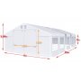 Partytelt i PVC - 6 x 40 m