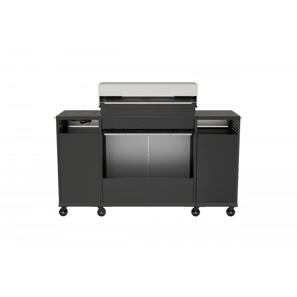Gassgrill med sidebrenner og oppbevaringsskap - 6 brennere - rustfritt st�l