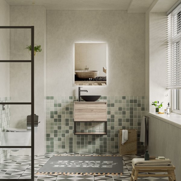 Baderomspakke - Calista | Myktlukkende skuffer og LED-speil | 80 cm