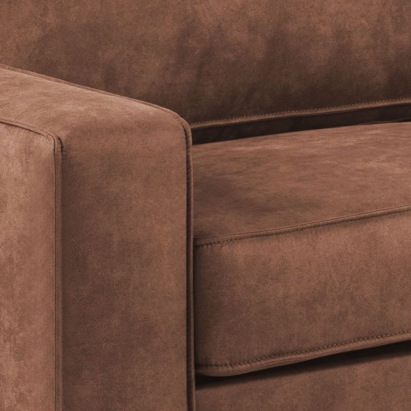 Sandö 2,5-seters sofa - Cognac øko-skinn Sandö 2,5-seters sofa - Cognac øko-skinn
