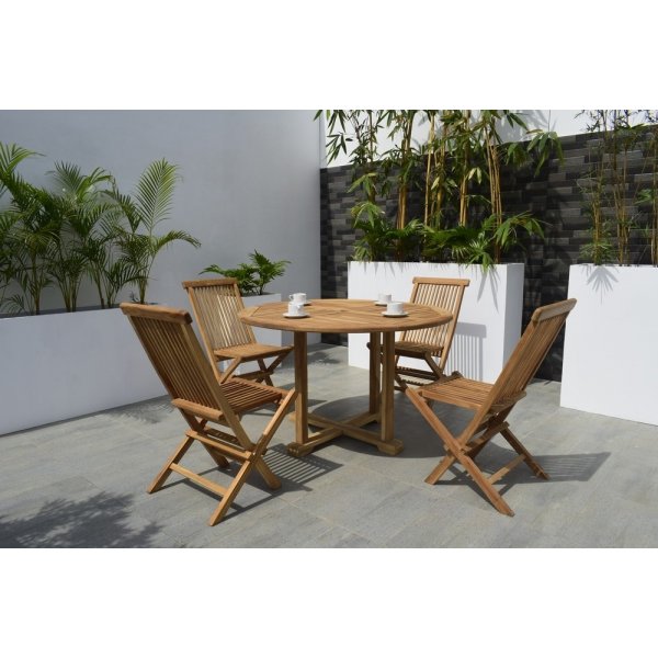 Spisegruppe for parasoll - Rund 120 cm