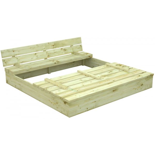 Sandkasse Sandy 16 med lokk - Grønn dyptimpregnert Sandkasse Sandy 16 med lokk - Grønn dyptimpregnert