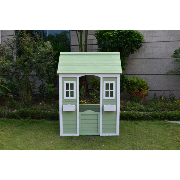 Lekehus - Gr�nn & hvit