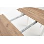 Rundt uttrekkbart spisebord eik/hvit 102-142 cm - Berivan