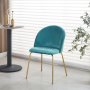 Giovani-stol i gr�nn fl�yel med messingben