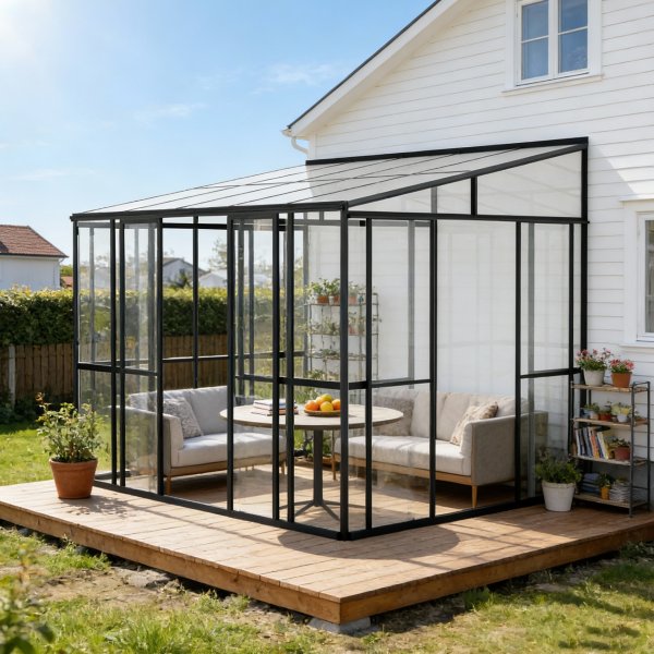 Sunrise Uterom - 3,7 x 2.9 m (Svart)