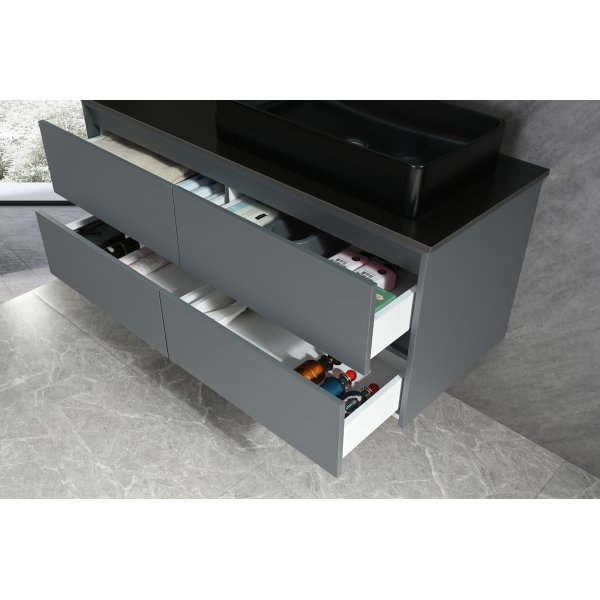 Baderomsmbelservant - Gr og svart