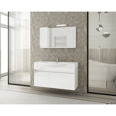 Møbelpakke Senso 105 - Hvitt med speilskap