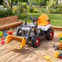 1 Elbil for barn Traktor 6V Svart og gul Utendørs