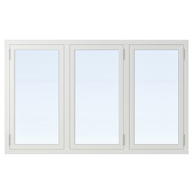 2-glass vindu Tre utover - 3-Air - Hvit - Uttak
