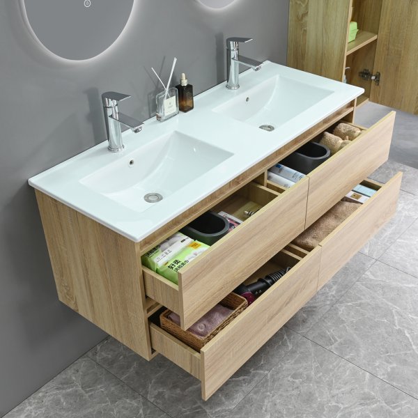 Baderomsmbler Genova - Lyst tre | 120 cm