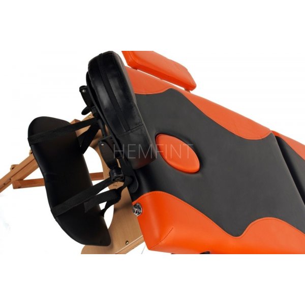 Massasjebenk med trebein - 2 soner - Tofarget