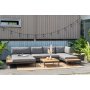 Livsstil Hage Topaz salonggruppe med divan - Grå/teak Livsstil Hage Topaz salonggruppe med divan - Grå/teak