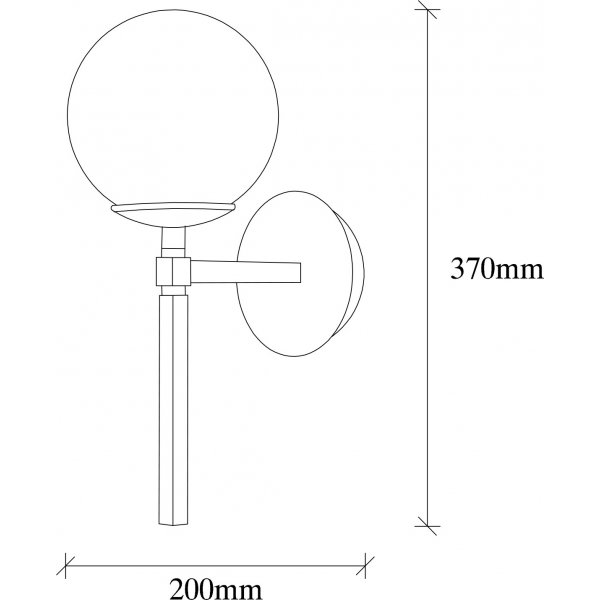 Gondol vegglampe 3041 - Sort/hvit