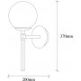 Gondol vegglampe 3041 - Sort/hvit