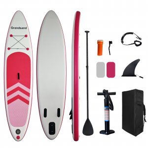 SUP-padlebrett 320 cm rosa | Oppbl�sbart st�-opp-padlebrett med tilbeh�r