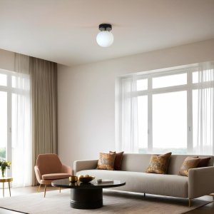 Donau taklampe - Sort/hvit