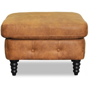 Ashford chesterfield fotskammel - Cognac øko-skinn Ashford chesterfield fotskammel - Cognac øko-skinn