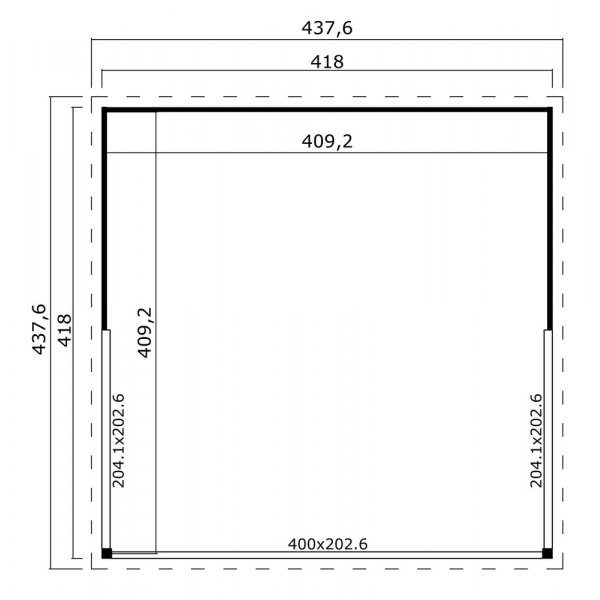 Anneks/ Hytte Katja E - 17,4 m² Anneks/ Hytte Katja E - 17,4 m²