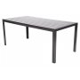 Utespisegruppe Ibiza bord 185cm + 8 stoler - Svart