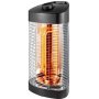 Terrassevarmer stende - 600-1200W - Svart