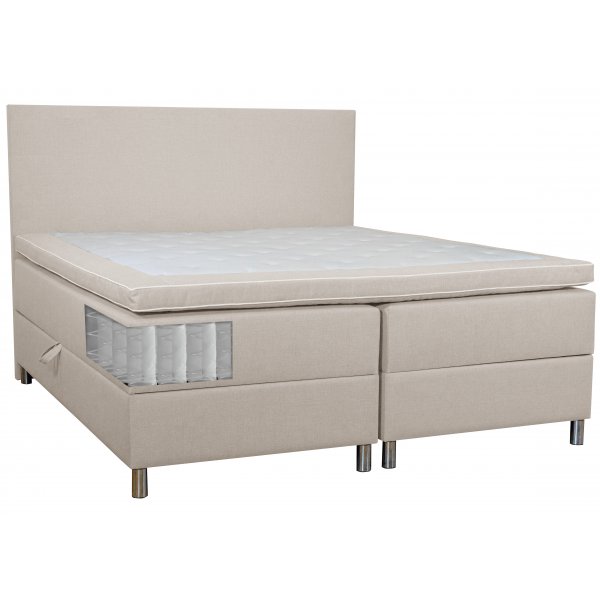 Seng med oppbevaring beige boksseng 180x200 cm Seng med oppbevaring beige boksseng 180x200 cm