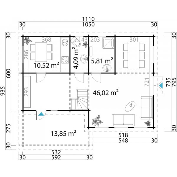 Feriehus Eleonor B - 80,7 m² Feriehus Eleonor B - 80,7 m²