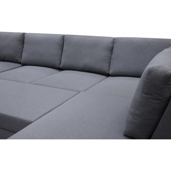 Sovesofa U-formet mørkegrå - Dream Sovesofa U-formet mørkegrå - Dream