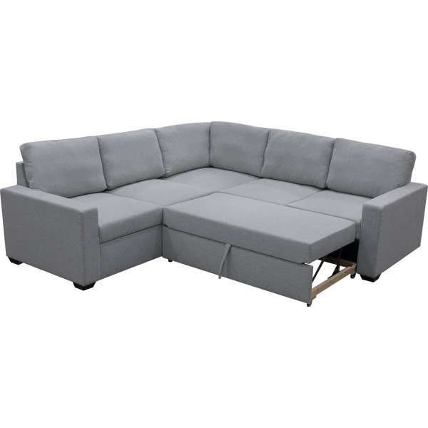 Hjørnesofa Belissa med sengefunksjon og oppbevaring - 235x235 cm - mørkegrå Hjørnesofa Belissa med sengefunksjon og oppbevaring - 235x235 cm - mørkegrå