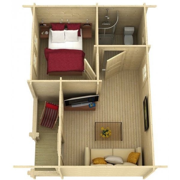 Morgan tømmerhus - 22 m² Morgan tømmerhus - 22 m²