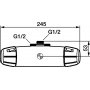 FM Mattsson sikkerhetsbatteri (40 C/C) for dusj, 9000E ECO, krom - 8256-1000