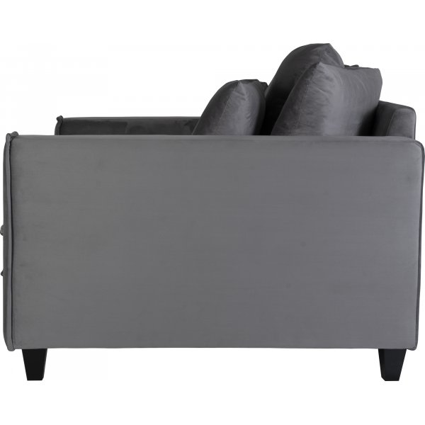 Stor lenestol i m�rkegr� fl�yel - 138 cm bred